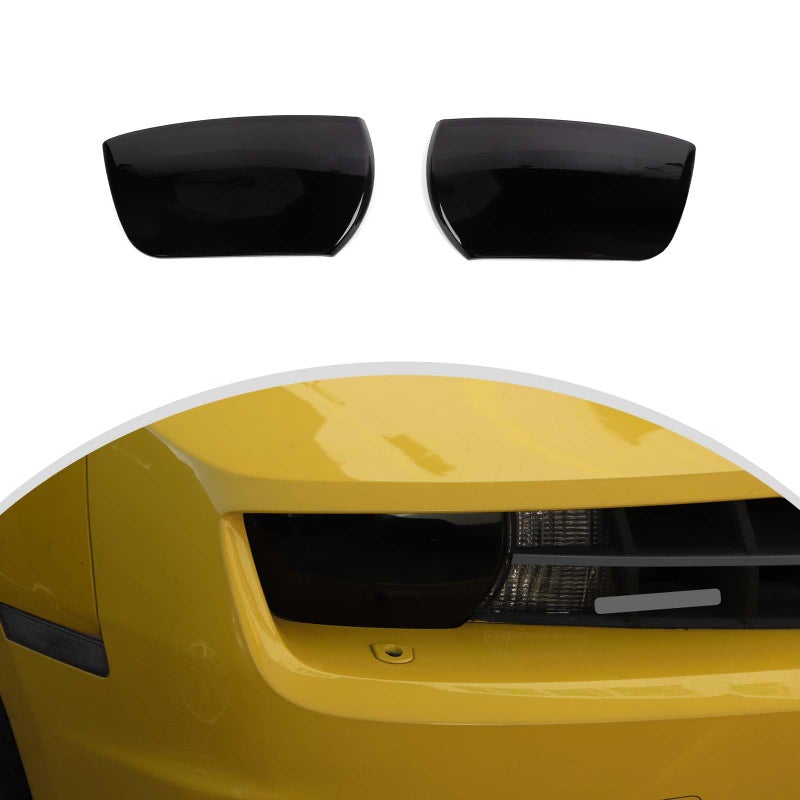 CheroCar Compatible with Camaro Headlight Cover Head Lamp Guard Protector Trim Exterior Accessories Compatible with 20102015 Chevrolet Camaro