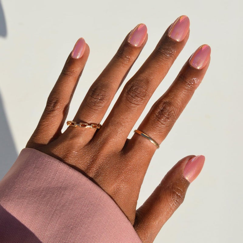 Glamnetic Press On Nails Guava Drop Short Oval Fake Nails in OrangePink Velvet with Glazed Finish Salon Quality 15 Sizes 30 Nail Kit with Glue - Image 2