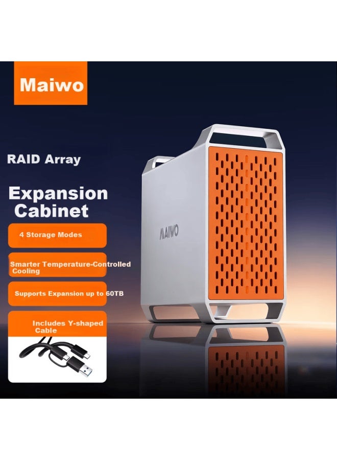 Maiwo 3.5 Inch Hard Drive Enclosure Raid Storage Array Cabinet 3.5 Inch Sata Mechanical Hard Drive Temperature Control Cooling Enclosure K35282cg1 - Image 1