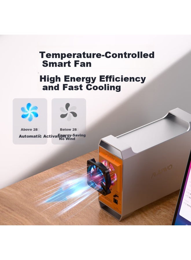 Maiwo 3.5 Inch Hard Drive Enclosure Raid Storage Array Cabinet 3.5 Inch Sata Mechanical Hard Drive Temperature Control Cooling Enclosure K35282cg1 - Image 3