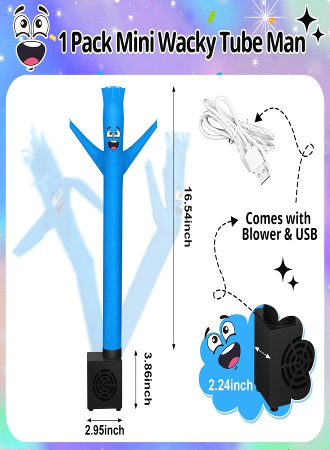 Poen Mini Wacky Waving Inflatable Tube Guy for Kids Gift with Blower Gag Inflatable Tube Man Birthday Desktop Decor Dancing Blow up Man for Office Party Decor(Laugh) - Image 2