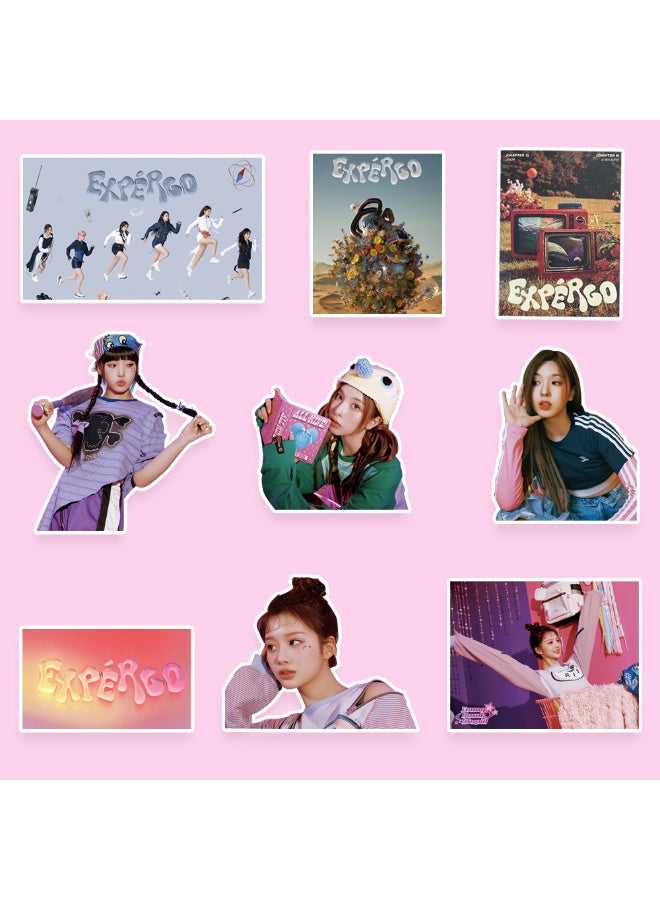 NIBEMINENT 101 Pcs Kpop NMIXX Deco Kit Waterproof Stickers, High Definition Printing Bright Colors, Suitable for Laptop Skateboard Luggage Water Bottle Guitar DIY - Image 2