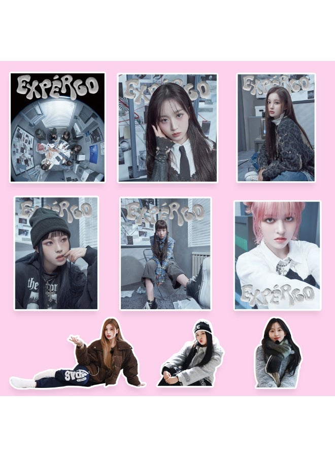 NIBEMINENT 101 Pcs Kpop NMIXX Deco Kit Waterproof Stickers, High Definition Printing Bright Colors, Suitable for Laptop Skateboard Luggage Water Bottle Guitar DIY - Image 3