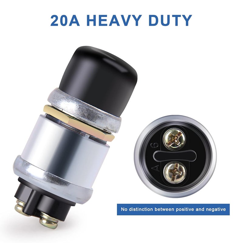 CarBole Weatherproof Engine Push Button Start Switch 12V Starter Push Button Momentary Start Switch for Car Truck Boat RV ATV, 1 PCS - Image 3