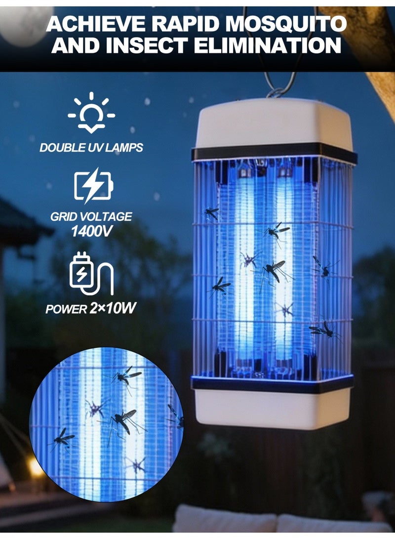 توبونيكس مُقَاتِلُ البَعَوضِ وَالحَشَرَةِ الطَّائِرَةِ الكَهْرَبَائِيُّ بِضَوْءِ أُلْتْرَاوَيْلِيتِ 2 × 10 وَاطٍ وَجُهْرَةٍ عِلْكْتْرُونِيَّةٍ 1400 فُولْتٍ - بِشَبَكَةِ حَفَاظٍ أَمِنَةٍ - لِلْإِسْتِعْمَالِ الدَّاخْلِيِّ وَالخَارِيجِيِّ (أَبْيَضَ) - Image 2