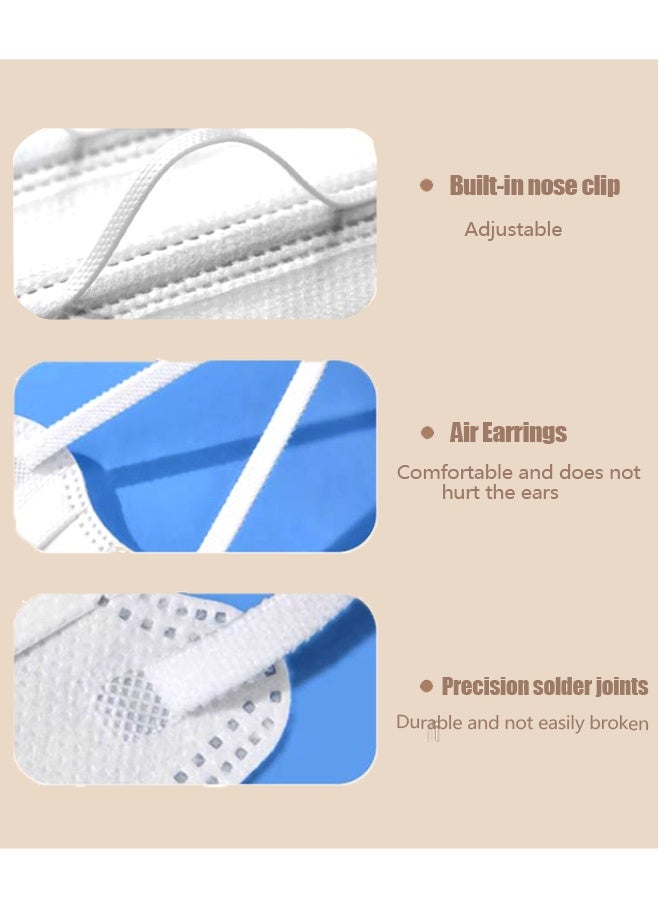 ٥٠ كمامة وجه للاستخدام مرة واحدة على شكل 50 Pcs Disposable Butterfly - Shaped Face Masks, Morandi Colors Flat Earloop Masks with 3 - Layer Protection, Skin - Friendly Breathable Face Masks for Daily Useفراشة، كمامات موراندي كولورز المسطحة ذات الحلقات الأذنية بثلاث طبقات حماية، كمامات وجه لطيفة على البشرة وجيدة التهوية للاستخدام اليومي - Image 3