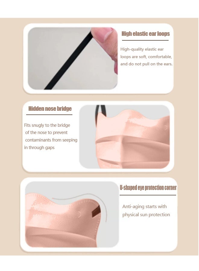 ٥٠ كمامة وجه للاستخدام مرة واحدة على شكل 50 Pcs Disposable Butterfly - Shaped Face Masks, Morandi Colors Flat Earloop Masks with 3 - Layer Protection, Skin - Friendly Breathable Face Masks for Daily Useفراشة، كمامات موراندي كولورز المسطحة ذات الحلقات الأذنية بثلاث طبقات حماية، كمامات وجه لطيفة على البشرة وجيدة التهوية للاستخدام اليومي - Image 4