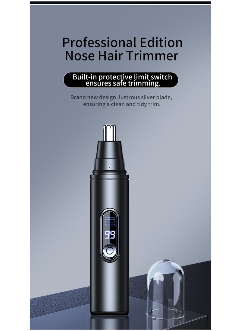 General Men's Nose Hair Trimmer Rechargeable, Electric Nose and Ear Hair Trimmer, LED Display, Waterproof, Portable Travel Size, Painless, Black  - Image 5