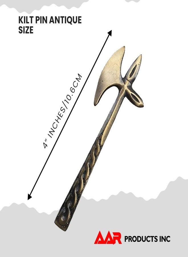 AAR Scottish Kilt Pin Battle Axe Antique Finish - Image 3