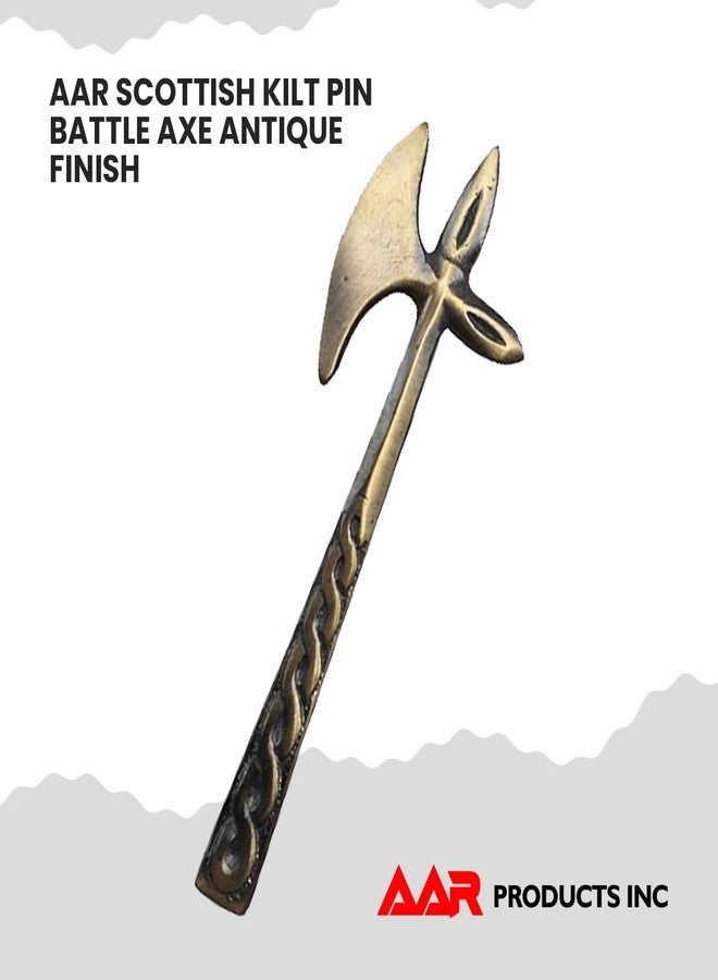 AAR Scottish Kilt Pin Battle Axe Antique Finish - Image 5