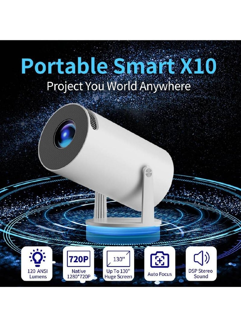X10 Plus Retro Game Console with Projector, 4K HD Retro Game Projector with 2 Wireless Controllers, HDMI Output, WIFI