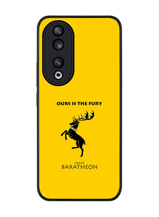 Stylizedd Rugged Black edge case for Honor 90 5G, Slim fit Soft Case Flexible Rubber Edges Anti Drop TPU Gel Thin Cover -  GOT House Baratheon - Image 1