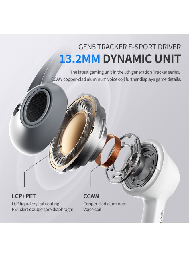 Plextone G27 Wired Gaming Headset 3.5mm Elbow for Easy Use Semi-In-Ear with Microphone Cyberpunk Design and Precise Sound Tangle-Free Kevlar Wire Ultra Durable Grey - Image 2