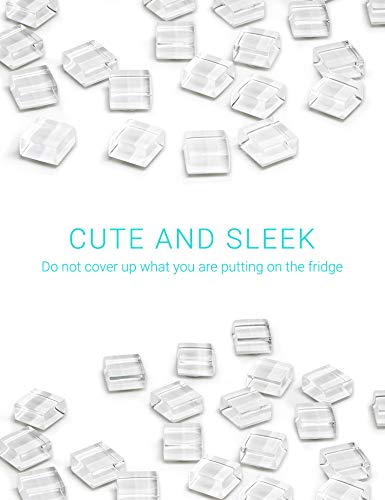 Mymazn Fridge Magnets Refrigerator Magnets for Fridge Cute Glass Magnets Decorative Kitchen Office (White) - Image 2