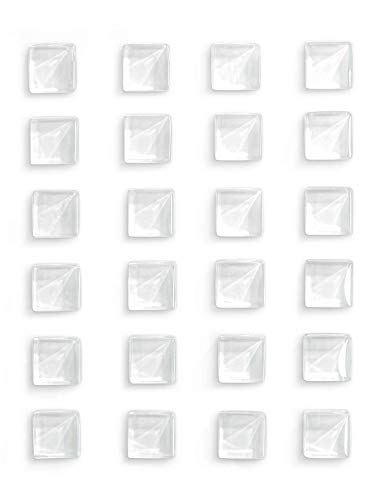 Mymazn Fridge Magnets Refrigerator Magnets for Fridge Cute Glass Magnets Decorative Kitchen Office (White) - Image 1