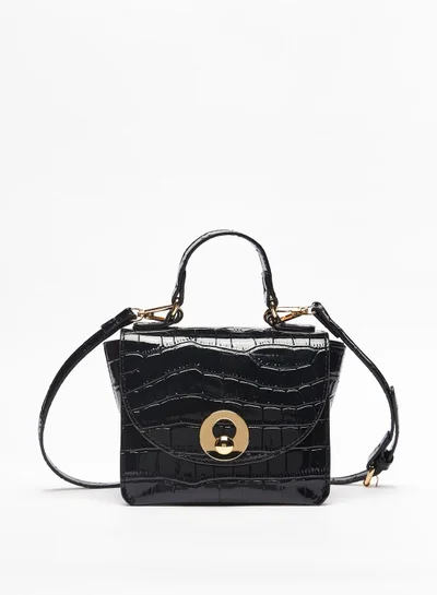 Flora Bella Textured Crossbody Bag with Flap Closure