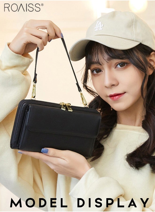 Fashionable Casual Flip Crossbody Bag Women'S Daily Commuting Pu Leather Material Adjustable Strap Shoulder Bag