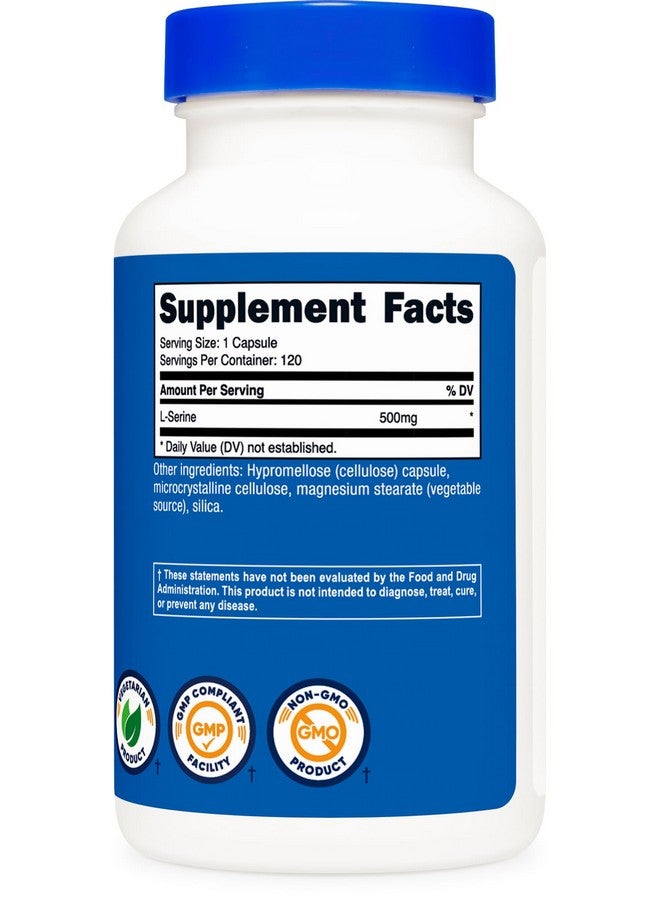 Nutricost L-Serine 500mg، 120 كبسولة، 120 وجبة - كبسولات نباتية، غير معدلة وراثيًا، خالية من الجلوتين - Image 5