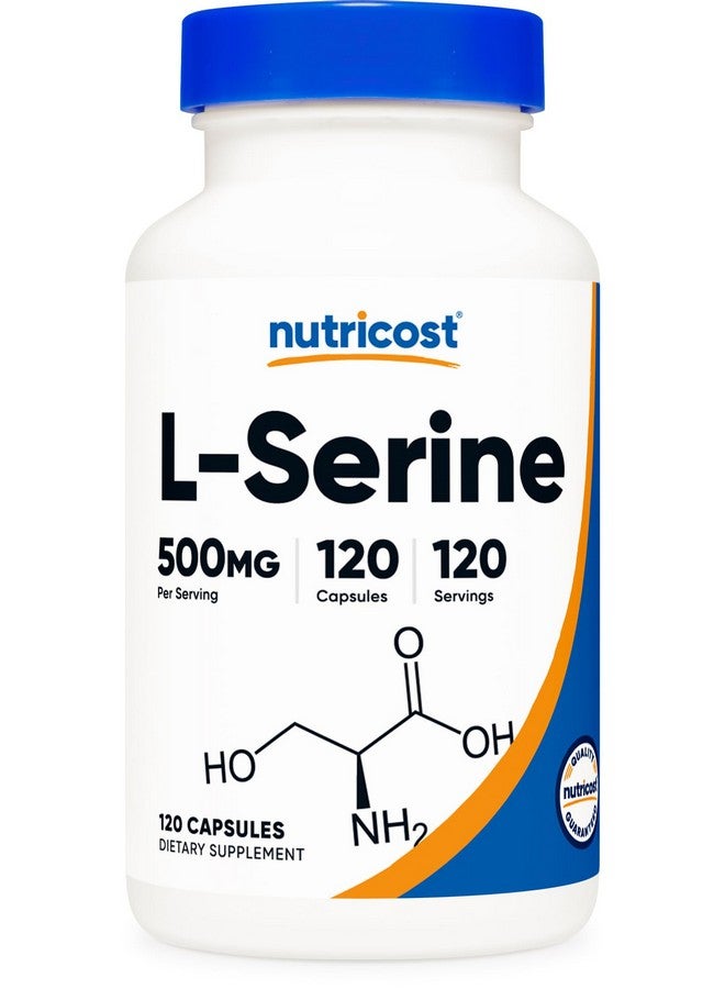 Nutricost L-Serine 500mg، 120 كبسولة، 120 وجبة - كبسولات نباتية، غير معدلة وراثيًا، خالية من الجلوتين - Image 1