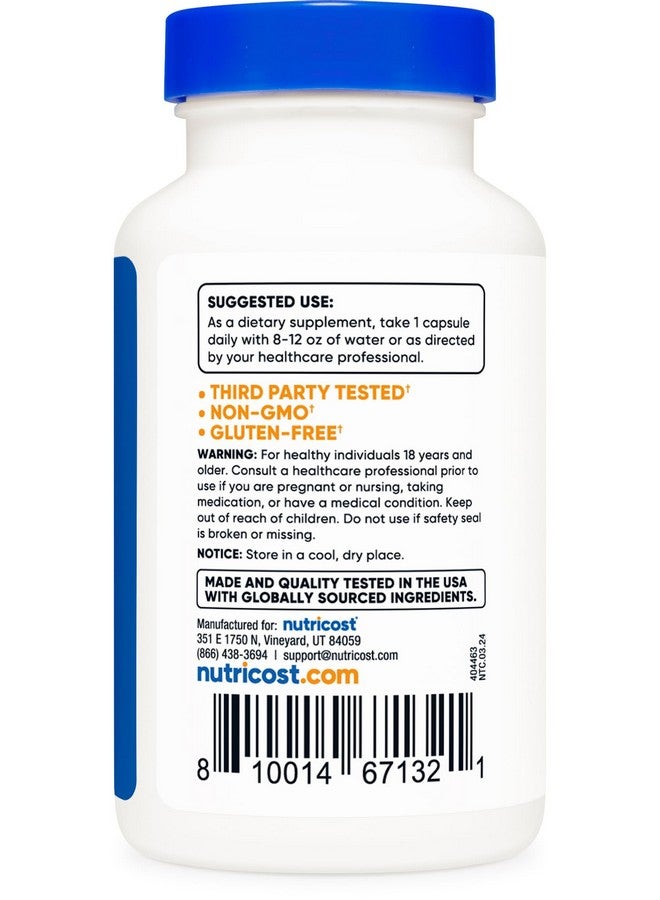 Nutricost L-Serine 500mg، 120 كبسولة، 120 وجبة - كبسولات نباتية، غير معدلة وراثيًا، خالية من الجلوتين - Image 4