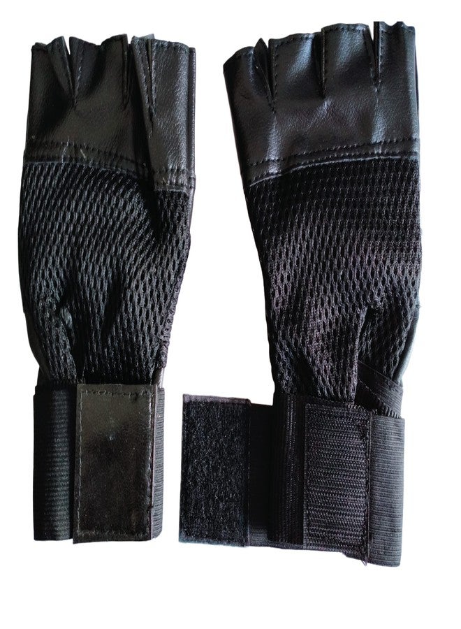 فينوم قفازات رياضية جلدية سوداء من فينوم مع دعم للمعصم، مثالية لرفع الأثقال، والتمارين الرياضية، والتدريب المتقاطع، والتمارين الرياضية، مناسبة للرجال والنساء. - Image 1