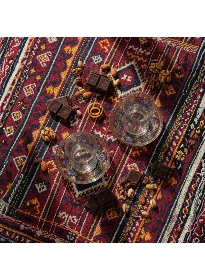 Acar Turkish Tea Glass Set with Traditional Turkish Patterns and Chic Gold Details – 2 Pieces | Made in Turkey - Image 2