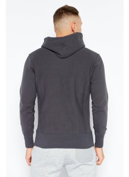 Champion Men Sportswear Fit Long Sleeves Printed Training Sweatshirts, Grey  - Image 4