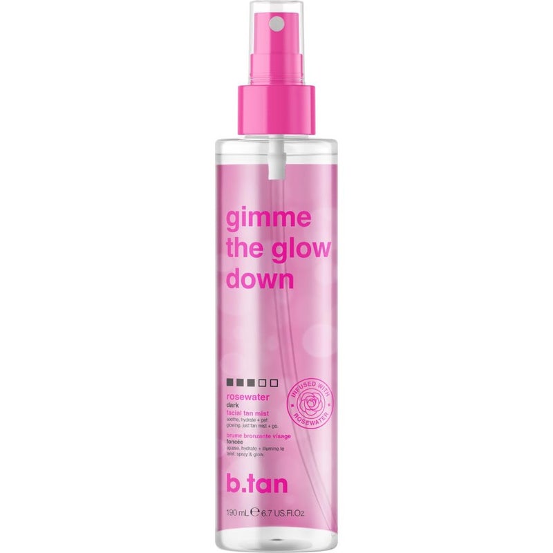 b tan b.tan Clear Face Tan Mist | Gimme The Glow Down - Best Facial Tanner Spray, Gradual Bronzing Sunless Tanning Water, Infused with Rosewater, Vegan, Cruelty Free, 6.7 Fl Oz - Image 1