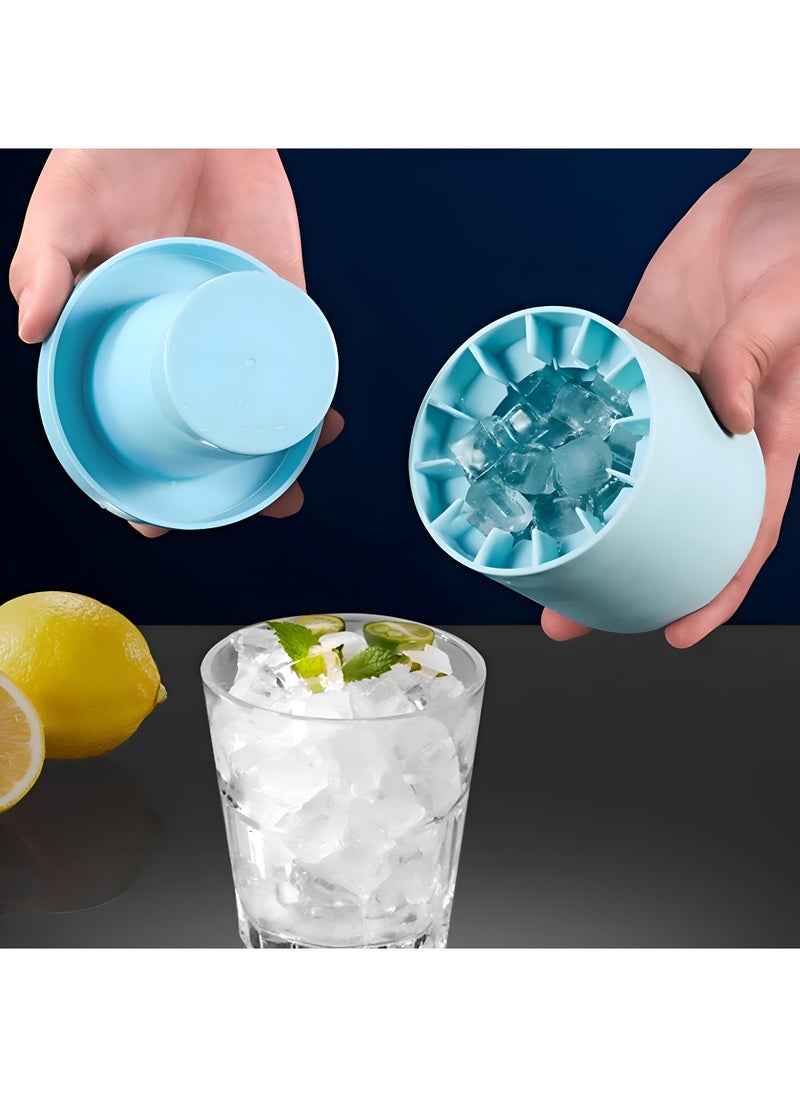 Generic - Silicone Ice Cube Maker Mold, Create Small Reusable Cylindrical Ice Trays, Made Of Food Grade Silicone And Abs, Ice Cube Bucket, Perfect For Drinks - Image 1