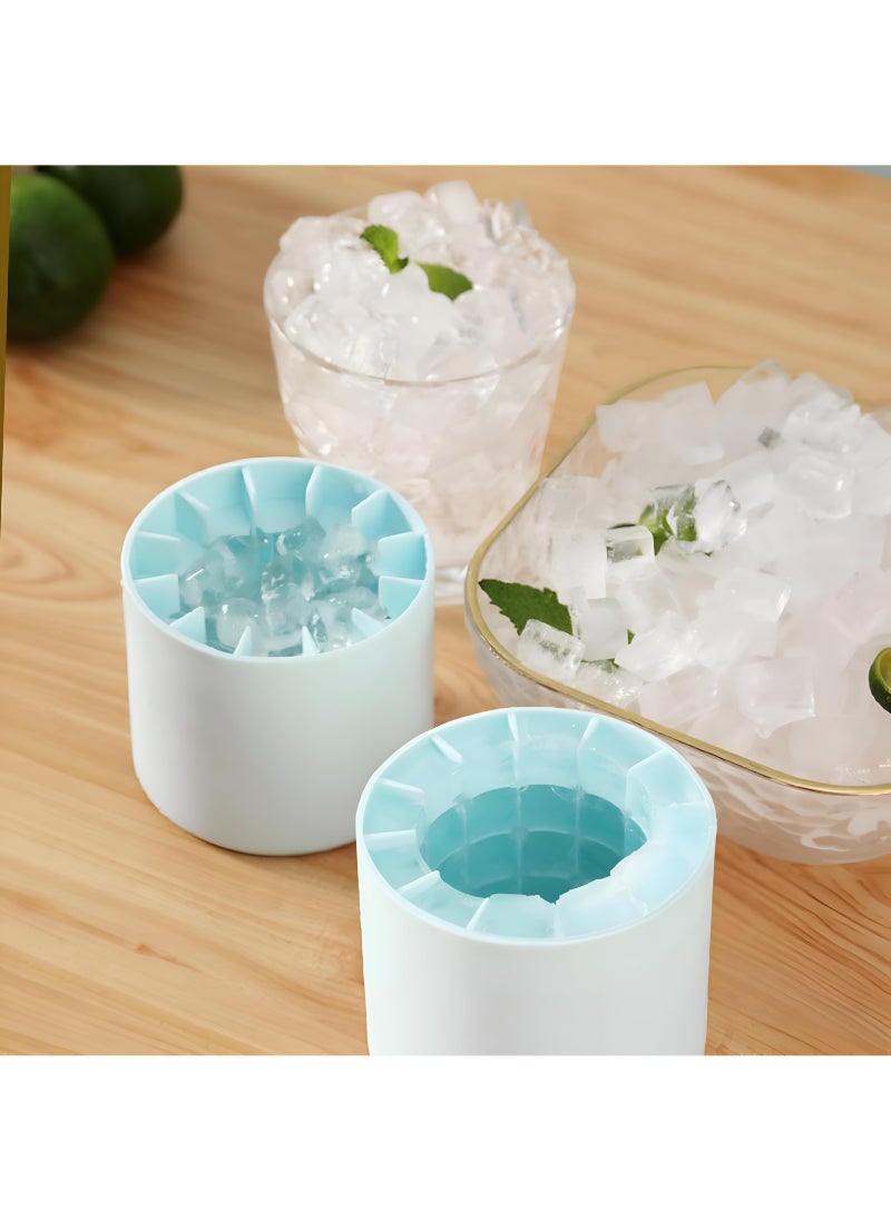 Generic - Silicone Ice Cube Maker Mold, Create Small Reusable Cylindrical Ice Trays, Made Of Food Grade Silicone And Abs, Ice Cube Bucket, Perfect For Drinks - Image 1