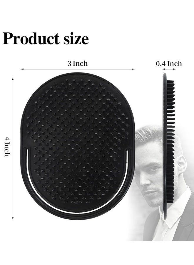 فرشاة مشط ناعمة للجيب اليدوي، قطعتان من أمشاط راحة اليد، مشط تدليك للشعر، فرشاة شامبو للحية، أمشاط، فرشاة تدليك فروة الرأس، أمشاط، فرشاة شامبو محمولة لتدليك راحة اليد للنساء والرجال والحيوانات الأليفة - Image 2