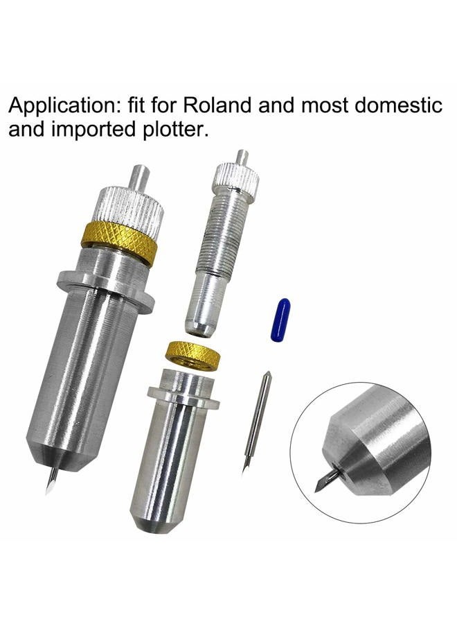 AFUNTA 30 pcs (30/45/60 Degree) Blade Vinyl Cutter Plotter Cutting Blades for Roland & Most Domestic and Imported Plotter with Blade Holder Base - Image 4