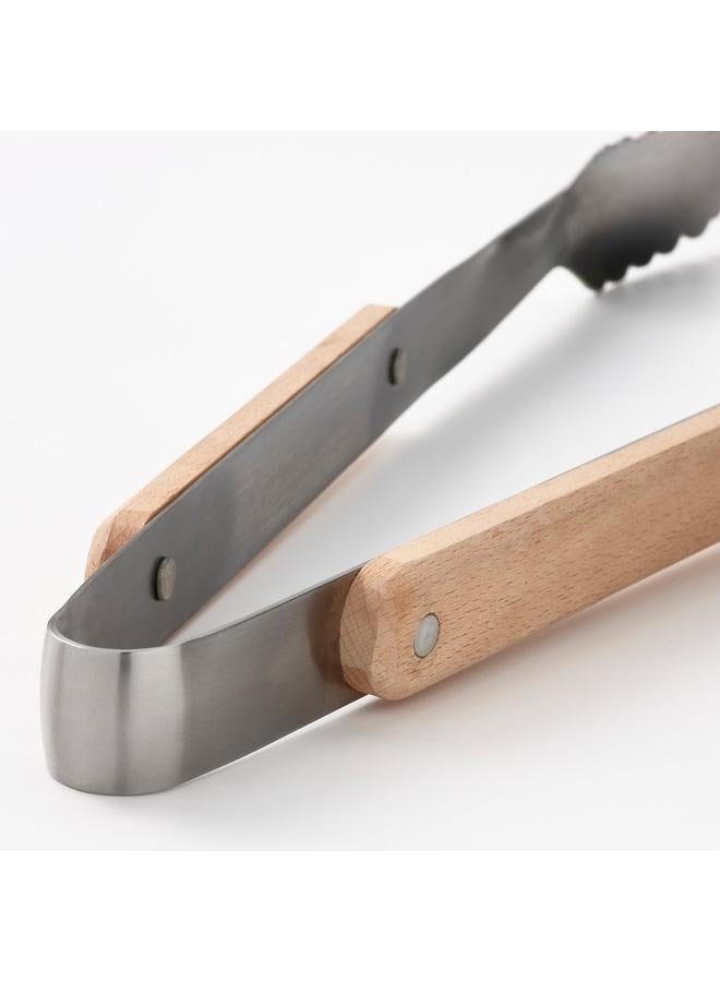 Zaboon 3-Piece Barbecue Tools Set, Stainless Steel/Beech - Image 2