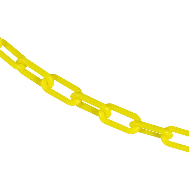 Mr. Chain Plastic Barrier Chain, Yellow, 1.5-Inch Link Diameter, 25-Foot Length (30002-25) - Image 1