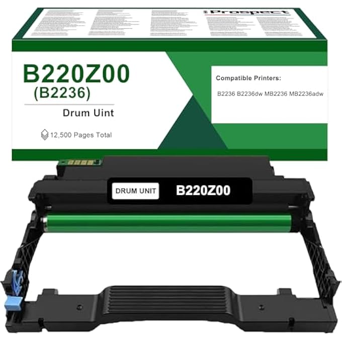 B2236 B220Z00 IMAGING UNIT COMPATIBLE FOR LEXMARK B220Z00 DRUM UNIT HIGH YIELD FOR LEXMARK B2236DW MB2236 MB2236ADW PRINTER(12,500 PAGES,1 PACK) - Image 1