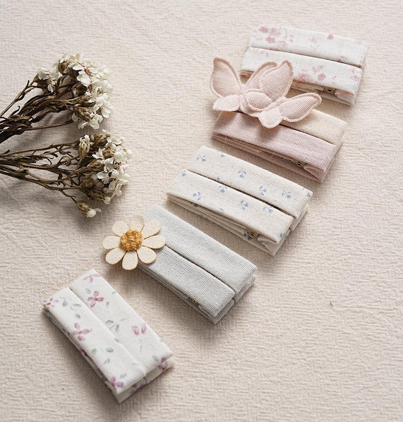 Fancy Clouds flower butterfly Hair Clips for Girls, 20Pcs Fully Lined Alligator Clips for Fine Hair, Handmade Hair Accessories and Barrettes for Baby Toddler Kid School Girls - Image 5