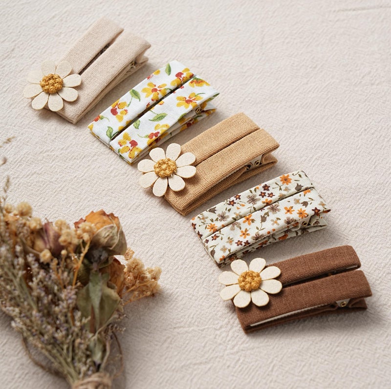 Fancy Clouds flower butterfly Hair Clips for Girls, 20Pcs Fully Lined Alligator Clips for Fine Hair, Handmade Hair Accessories and Barrettes for Baby Toddler Kid School Girls - Image 4
