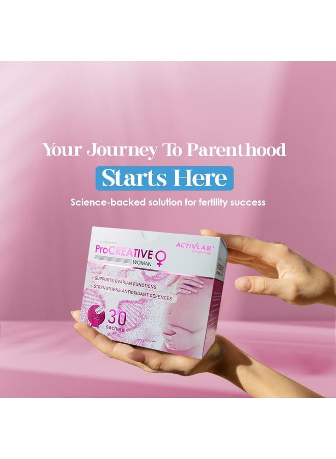Activlab PharmaProCreative Woman, Citrus/Fruit flavour, fertility support for women 30 sachets - Image 4