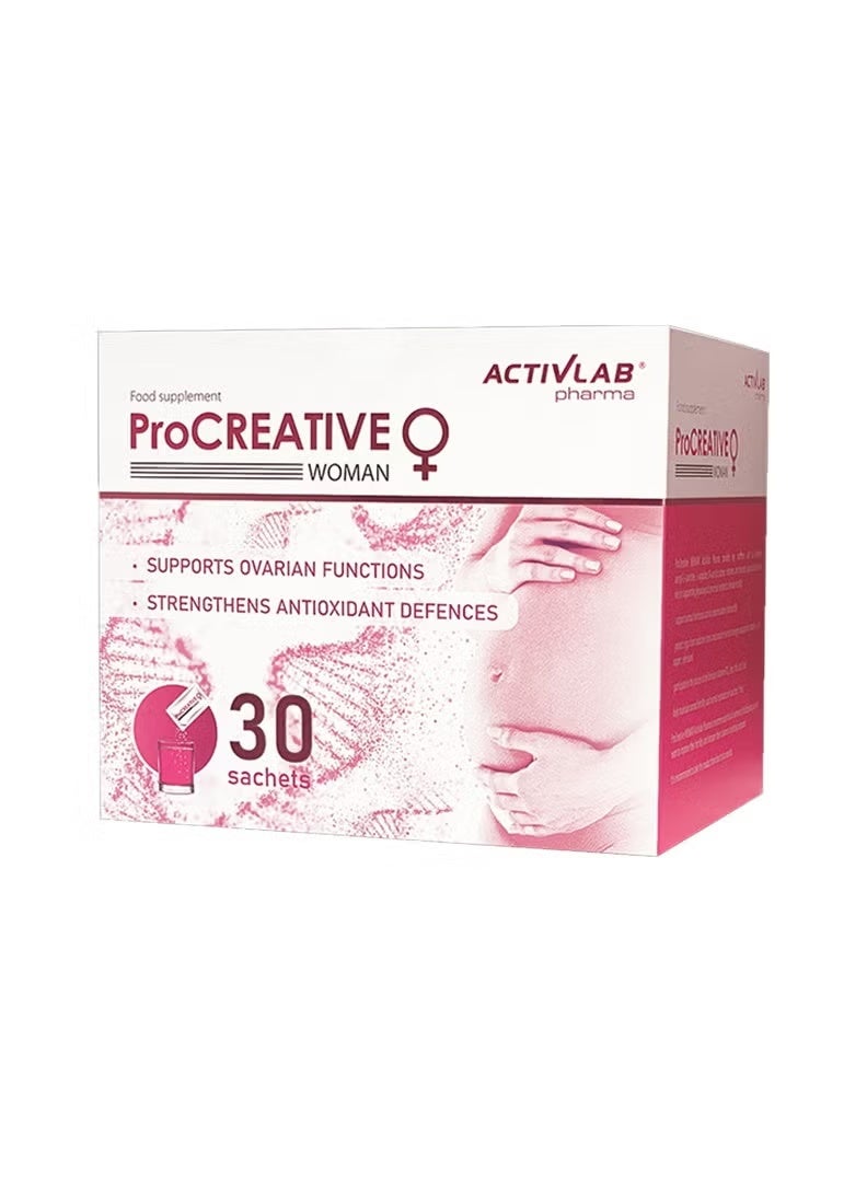 Activlab PharmaProCreative Woman, Citrus/Fruit flavour, fertility support for women 30 sachets - Image 3