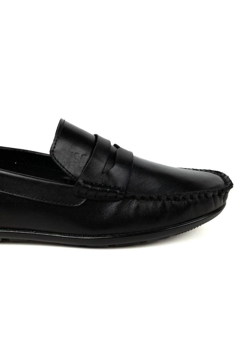 اودرا حذاء أودرا NO102 لوفر بيني جلد طبيعي – جلد فاخر – أسود - Image 3
