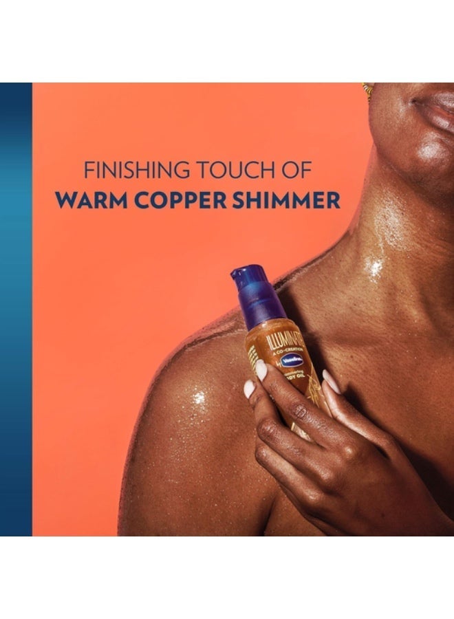 Vaseline Illuminate Me Shimmering Body Oil – Warm Copper Glow & Hydration – 100ml - Image 2
