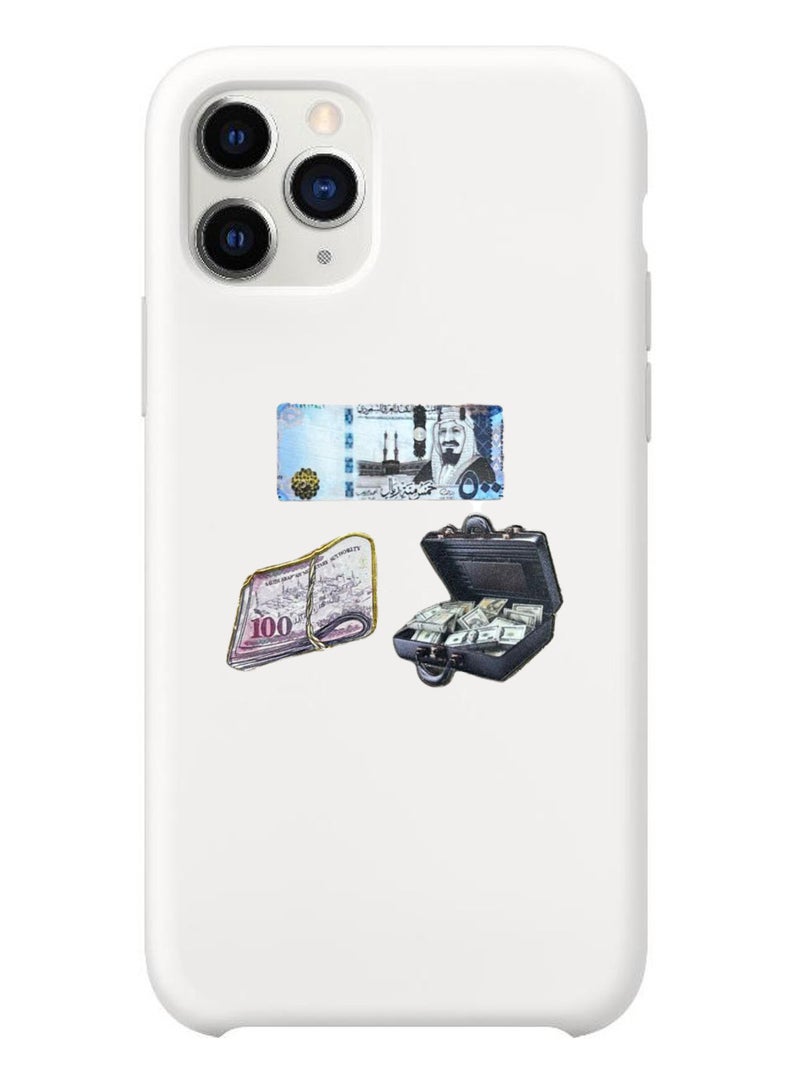 3 Pieces of Money a Metal Sticker for Mobile or Any Smooth Surface  - Image 1
