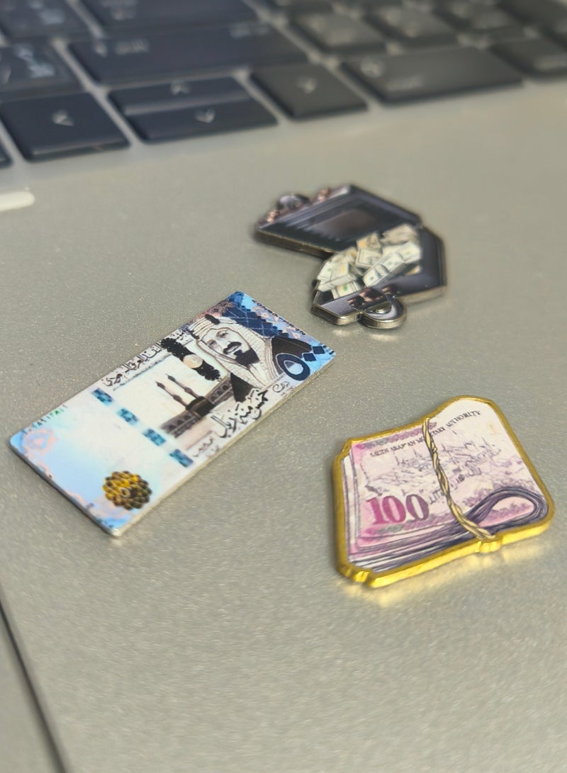 3 Pieces of Money a Metal Sticker for Mobile or Any Smooth Surface  - Image 2