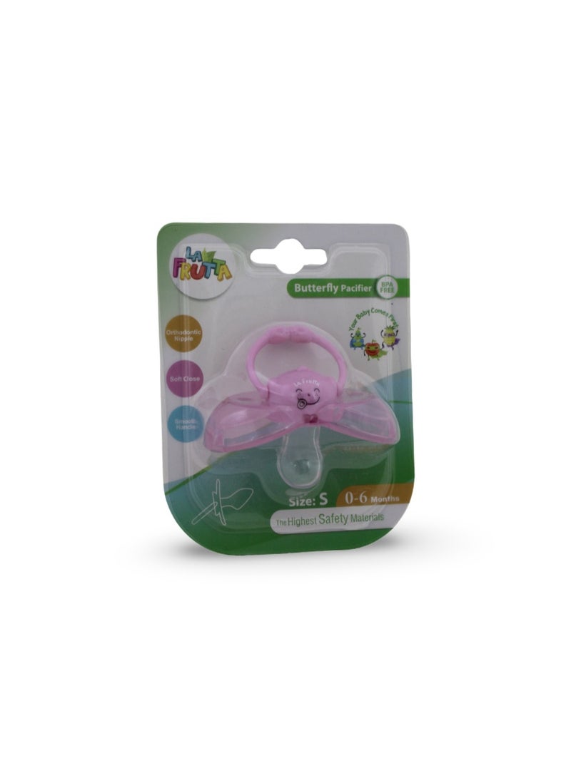 Butterfly Pacifier 0-6m – Pink - Image 1