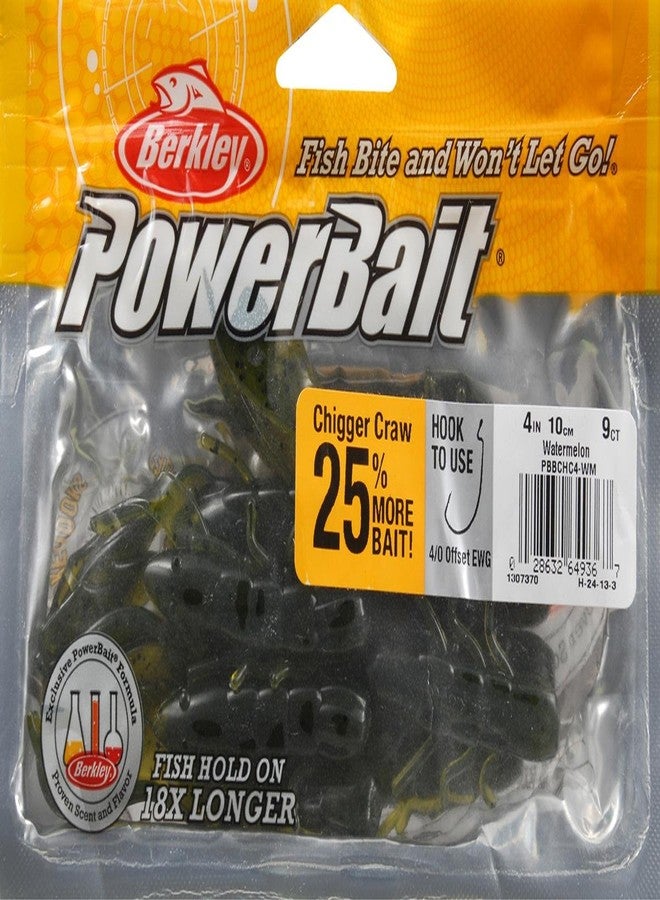 Berkley unisex-adult PowerBait Chigger Craw Watermelon ,4" (9 Count) - Image 2