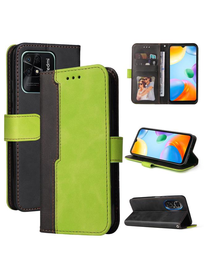 Case For Xiaomi Redmi 10C / Redmi 10 India Stitching-Color Horizontal Flip Leather Case