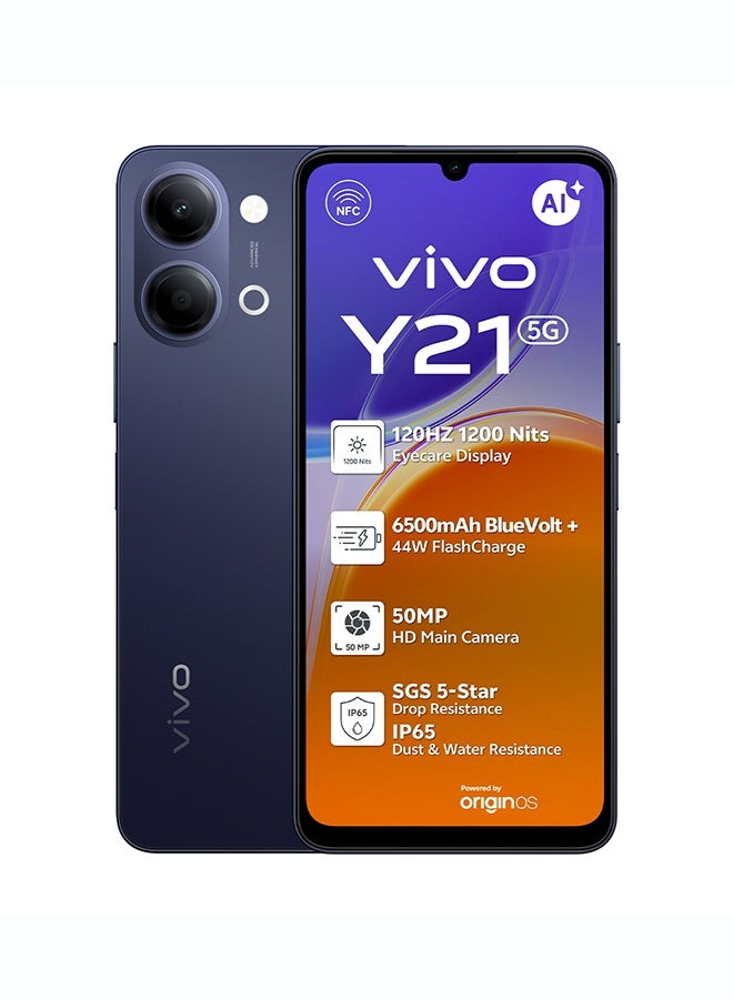 vivo Y21 AI 5G Dual SIM Black 4GB RAM 128GB - Middle East Version - Image 1