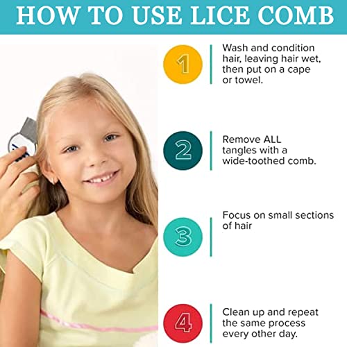 ELITEWAVE Lice Comb For Women And Kids Stainless Steel Lice Egg Nit Lice Egg Removal Comb - Image 2