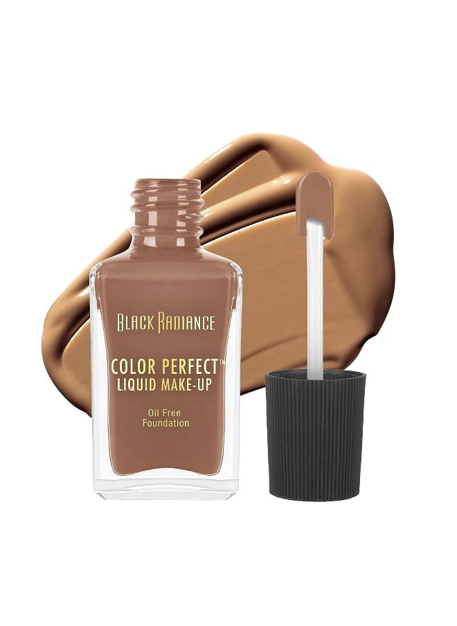 Black Radiance - Black Radiance, Color Perfect, Liquid Makeup Mattifying Foundation, 8416 Mocha Honey, 1 fl oz (30 ml) - Image 1