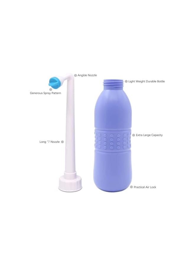 S-TOP 650Ml Portable Travel Shattaf Bidet Breeze | Handy Personal Bidet Sprayer | The Palm |Perfect For Travel And Camping Outdoor | Blue Color - Image 3